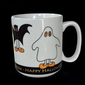 Halloween Mug By Cordon Bleu - Bat Witch And Pumpkin Design